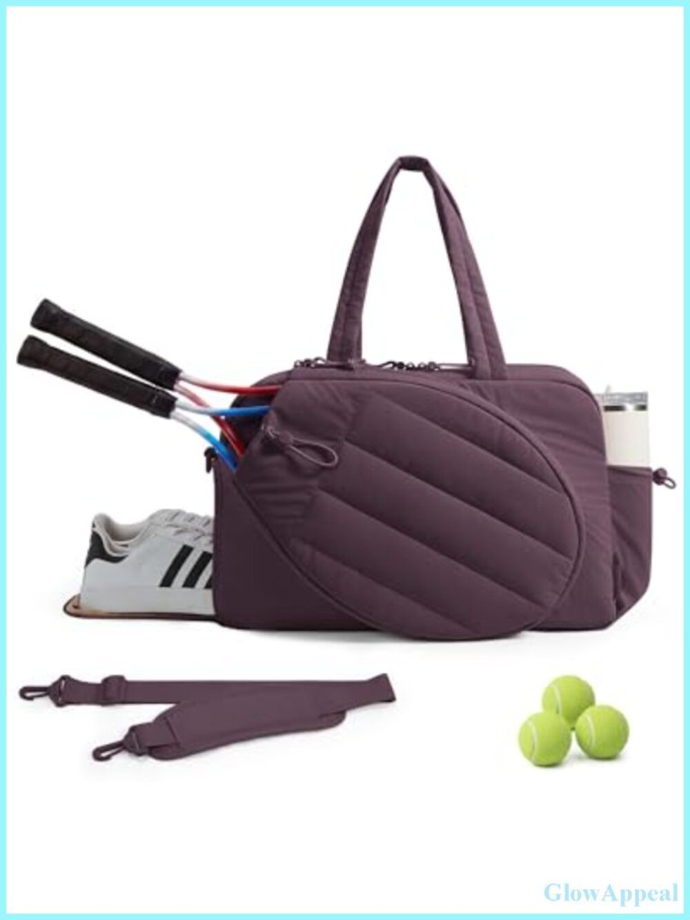 Convertible Tennis Gym Bag, 3-in-1 Sports Duffle Sling Backpack, Fits 40oz